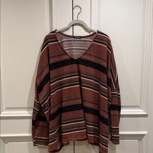 Heimish Cozy & Comfy Lightweight Multicolor V-Neck Sweater-2XL-NWOT